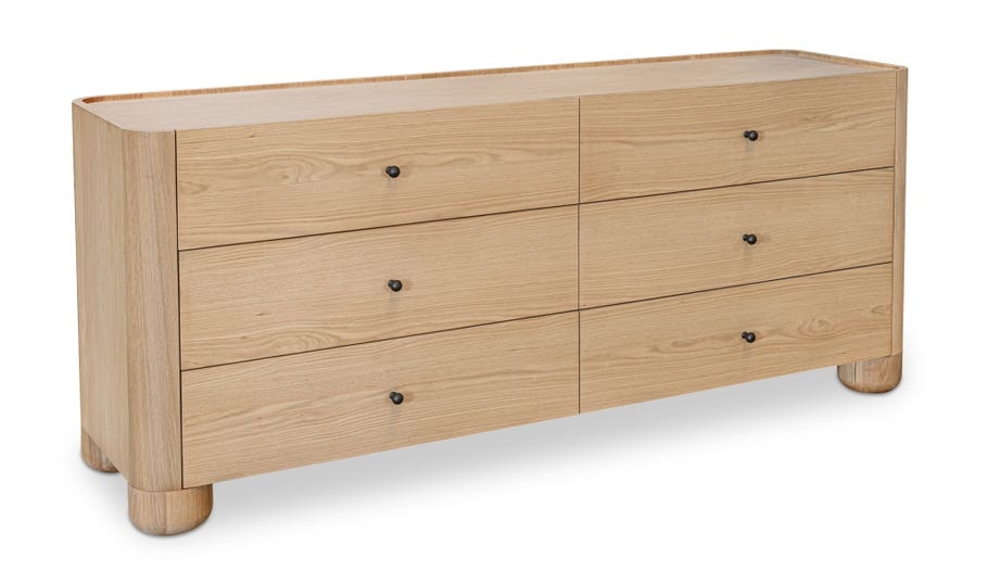 Gibson 6 Drawer Dresser Natural - Image 2