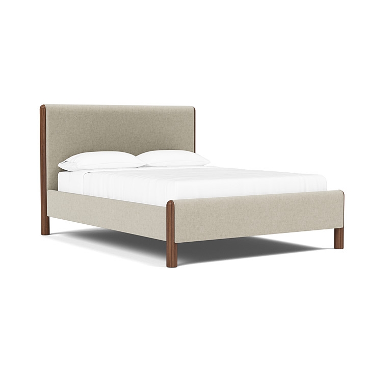 LAUREL BED WITH LOW FOOTBOARD | KING | DUNE | WALNUT FINISH - Image 0