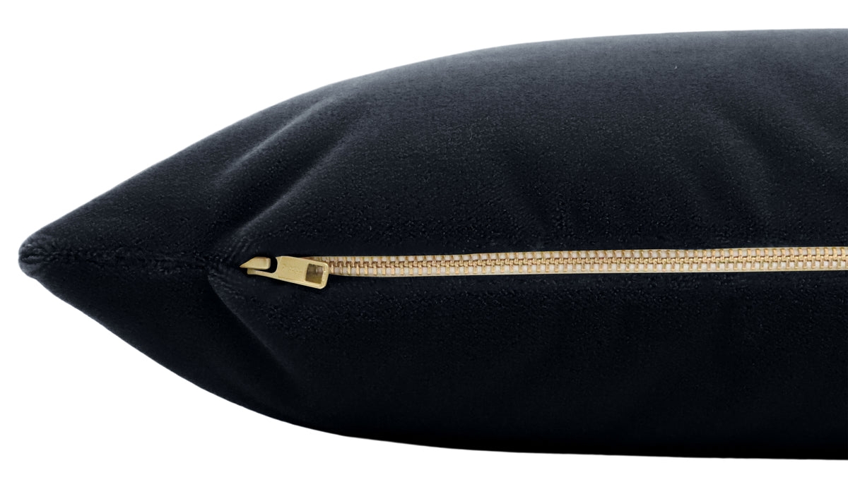 MOHAIR VELVET // GRAPHITE - XL LUMBAR 14" X 48" - Image 1