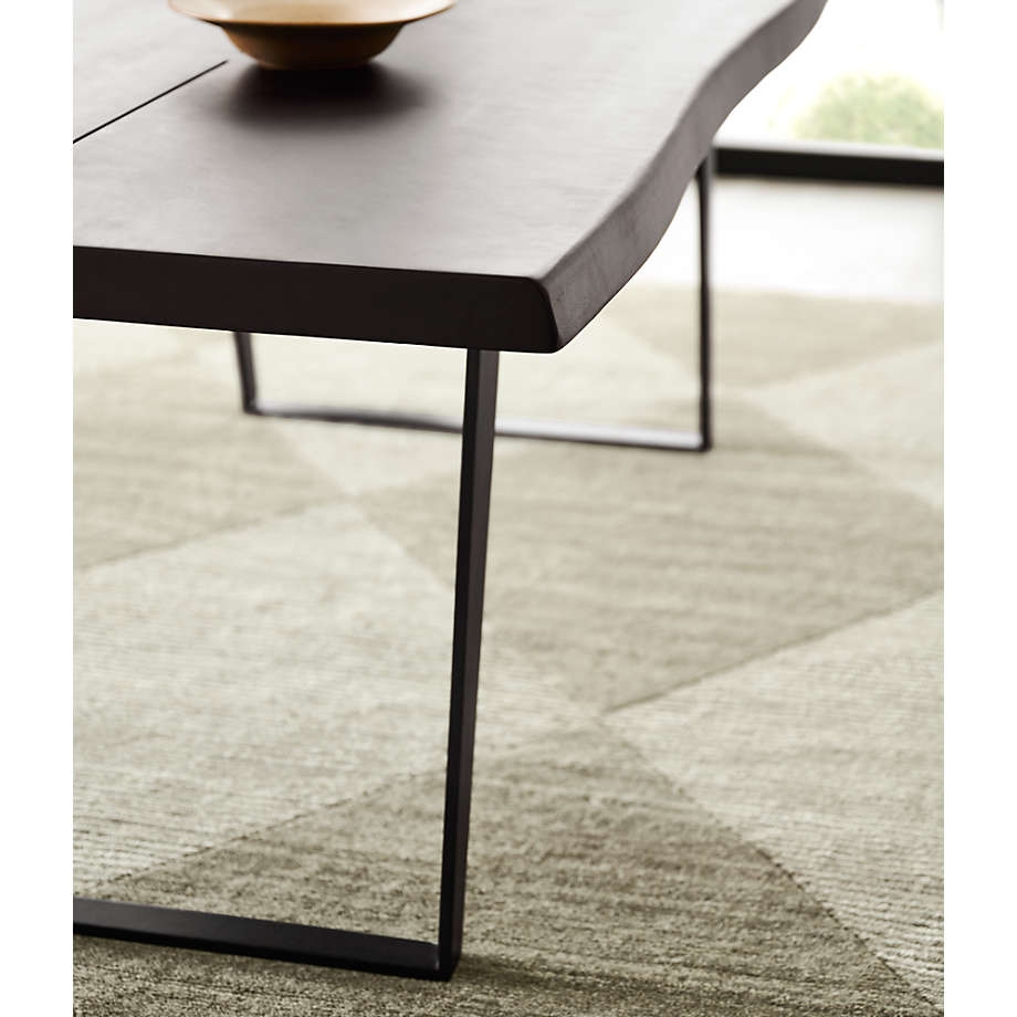 Yukon 80" Black-Brown Live Edge Wood Dining Table - Image 4