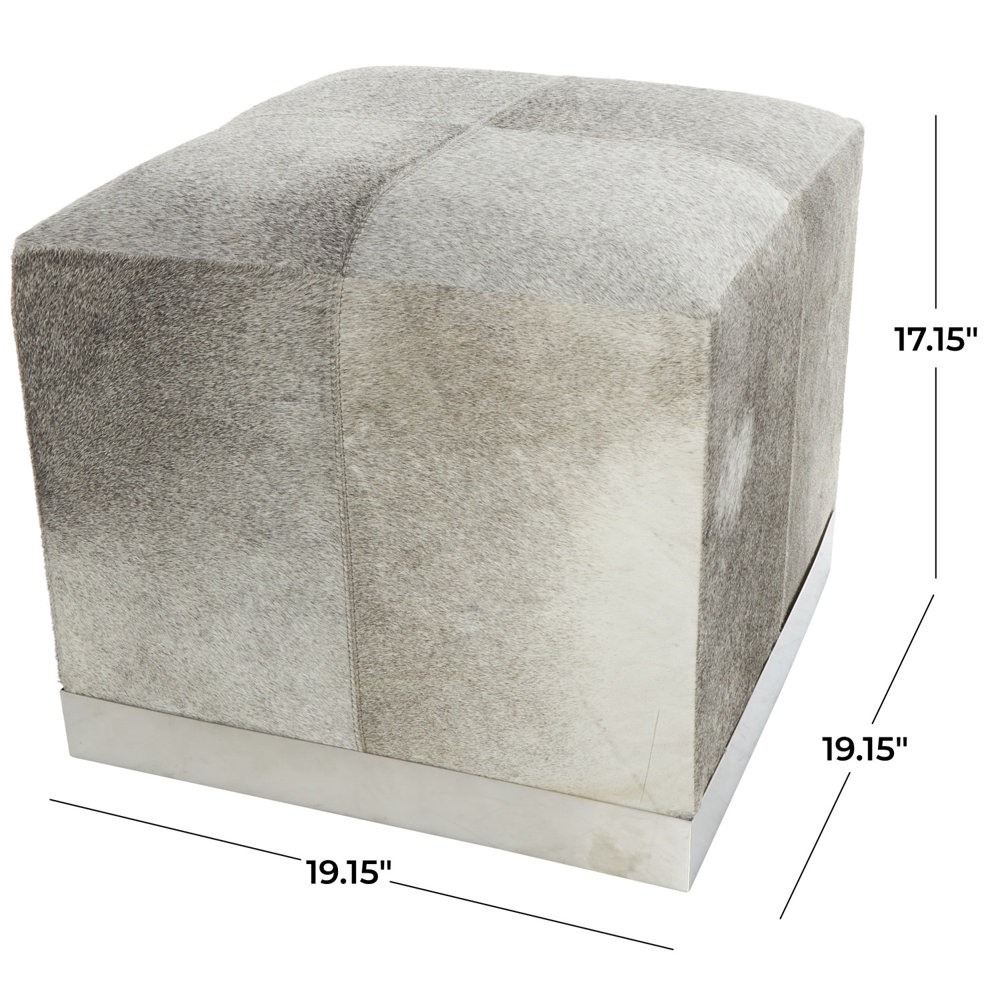 Leather Pouf - Image 1