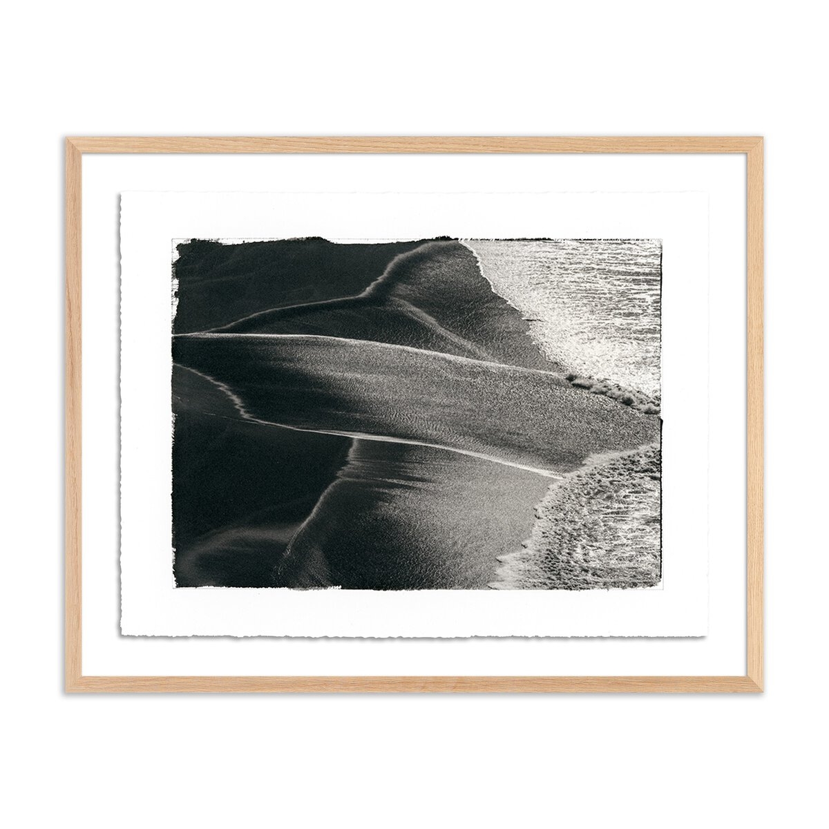 Ocean Foam Pattern by Platinum Revival - Rustic Walnut Floater - Image 0