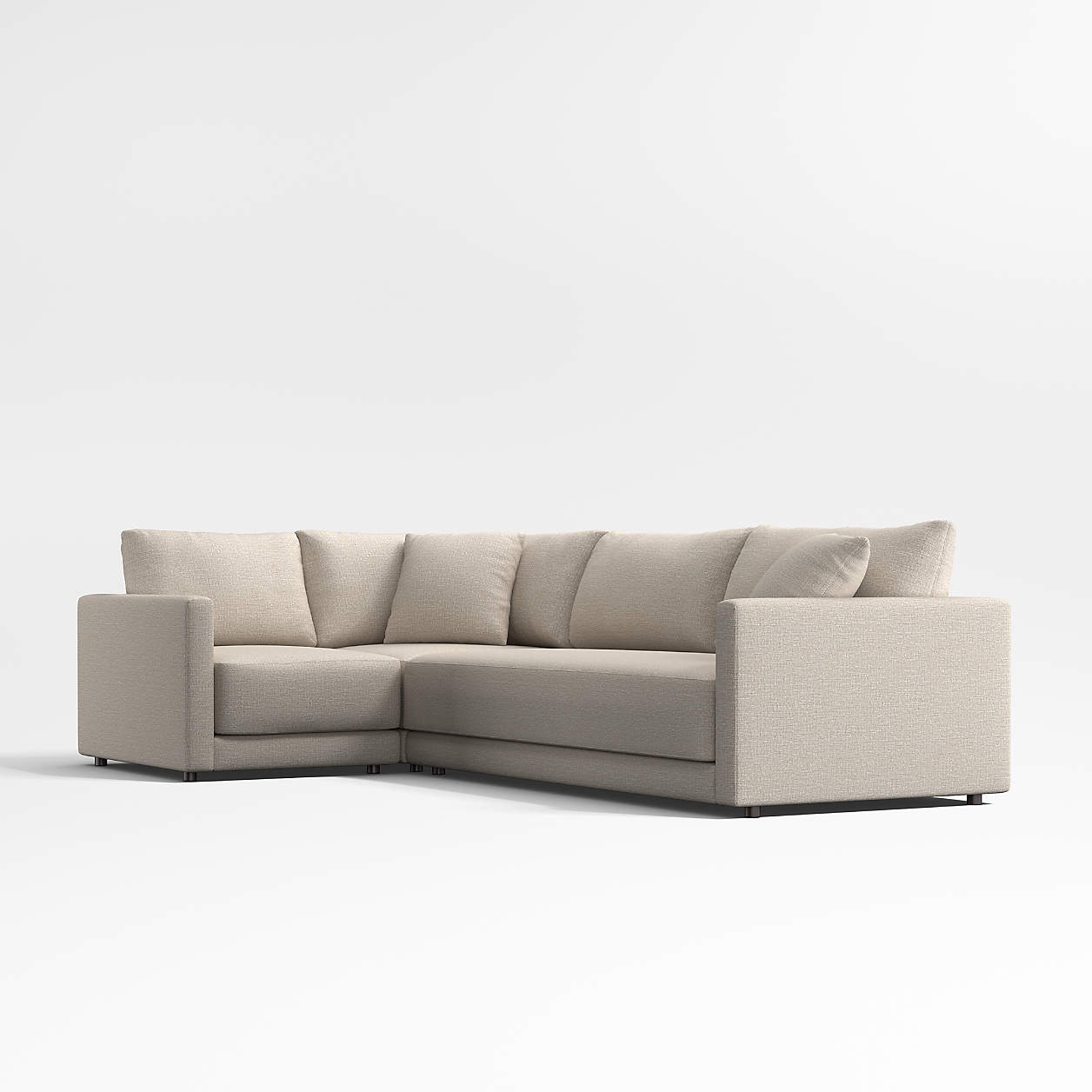 Gather Deep 3-Piece L-Shaped Bench Sectional Sofa - Image 1