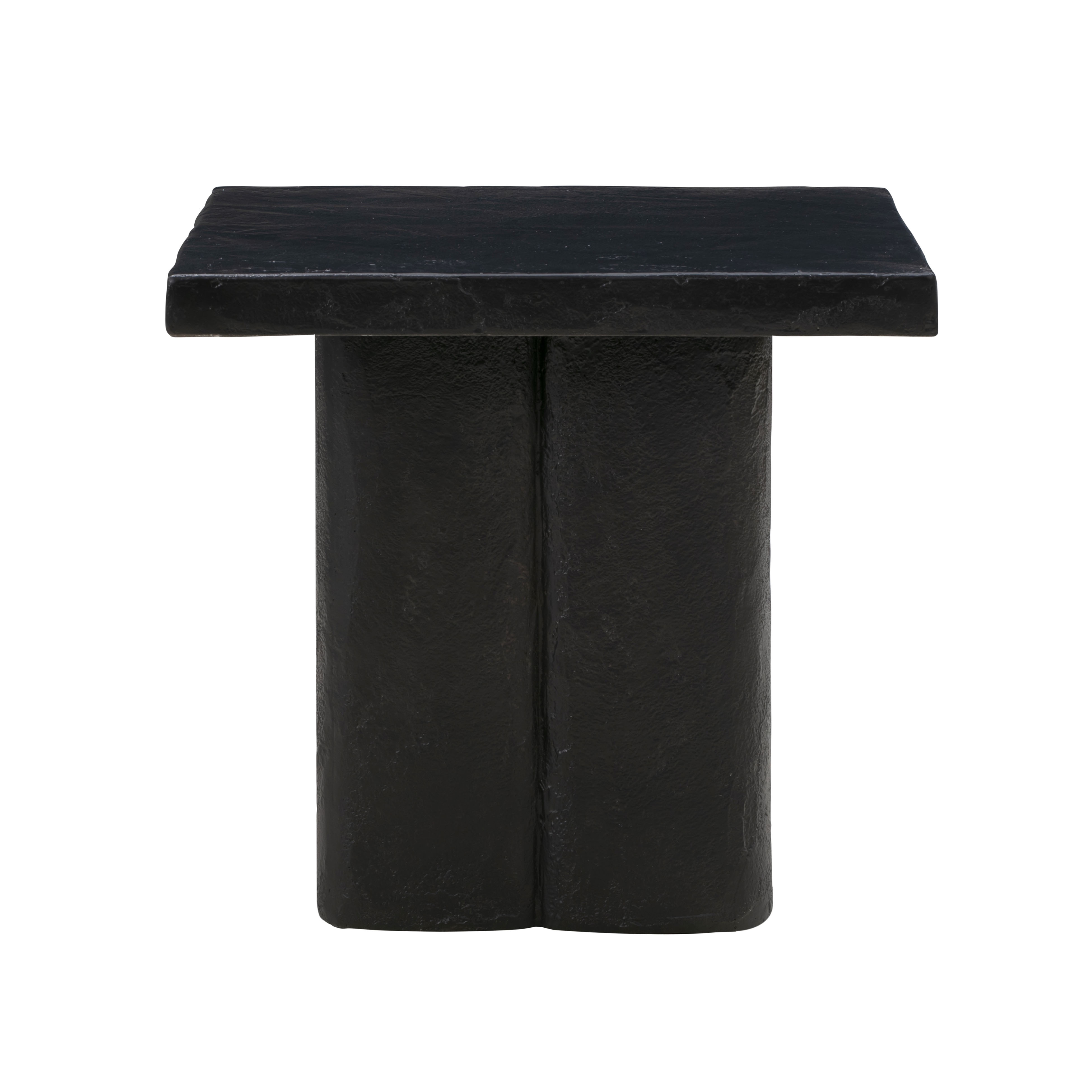 Kayla Black Concrete Side Table - Image 0