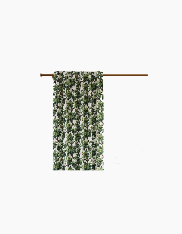 Printed Linen Curtain, Vert Woodland, 50" x 96", Privacy - Image 0