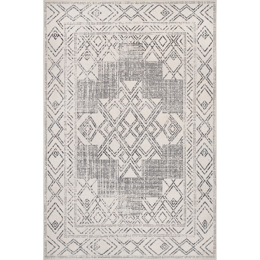 Mia Machine Washable Geometric Medallion Area Rug - Image 0