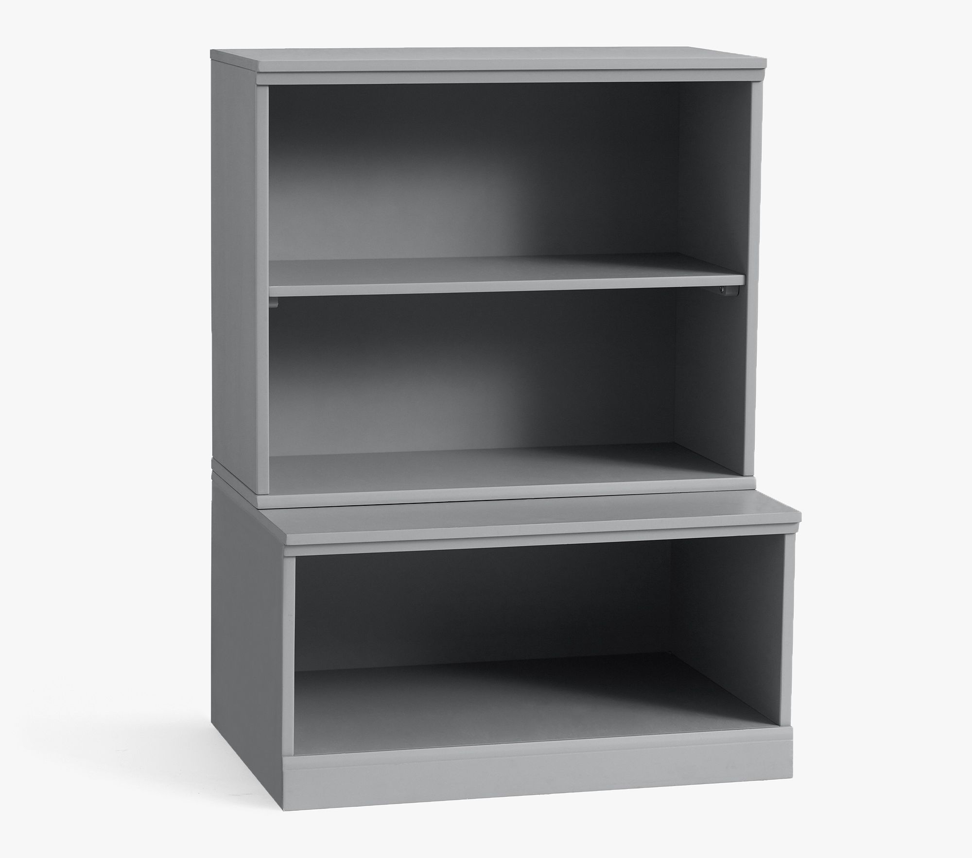 Cameron 1 Bookcase Cubby & 1 Drawer Base Set, Charcoal, In-Home Delivery - Image 1