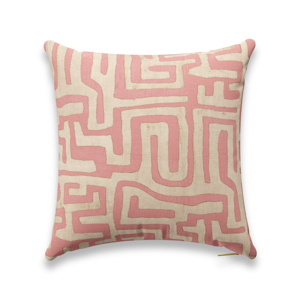 Terracotta Classic Kuba Cloth Pillow - Image 1