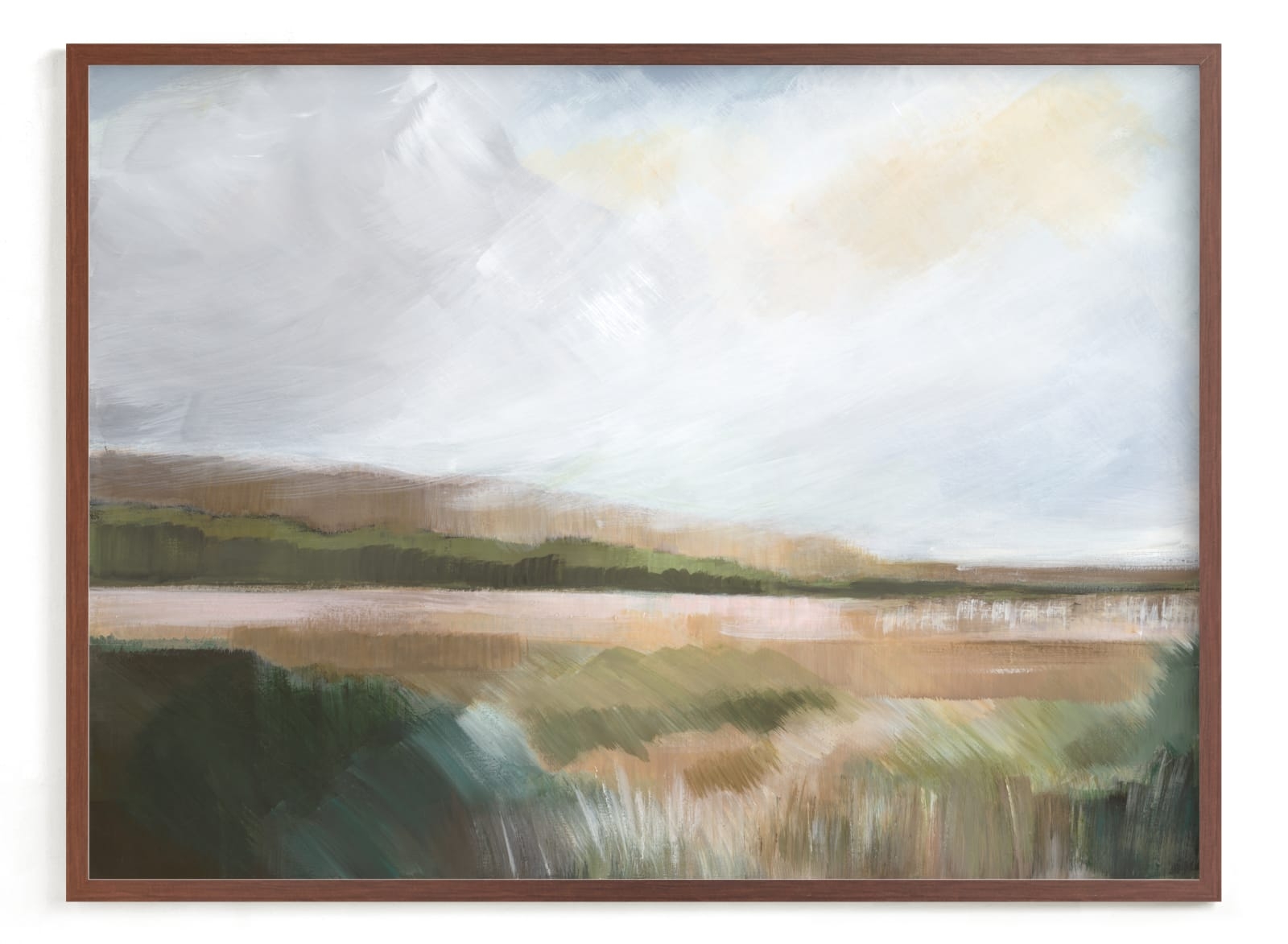 Early Afternoon Haze, 60"x44", Walnut Wood Frame, Standard - Image 0