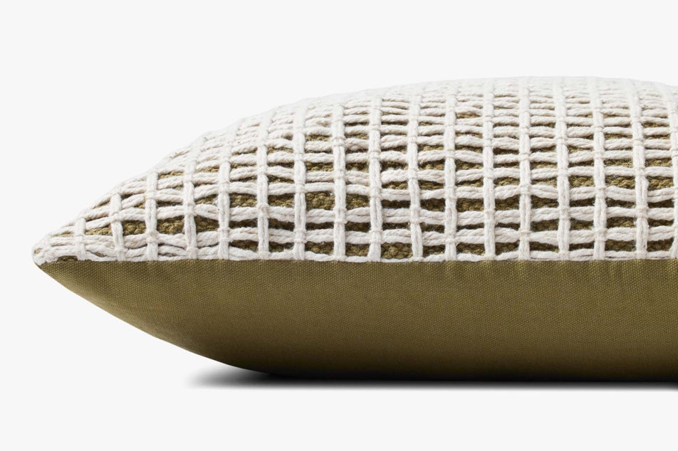 Rifle Paper Co. x Loloi Pillows Green / Ivory 18" x 18" Cover w/Poly - Image 1