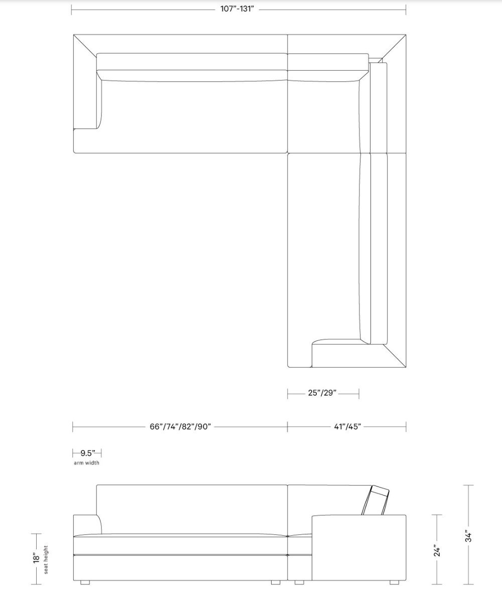 Lee 3-Piece 4-Seat Corner Sectional - Image 1