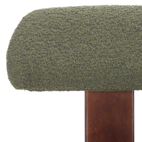 Cayde Boucle Dining Chair - Sage / Walnut - Image 3