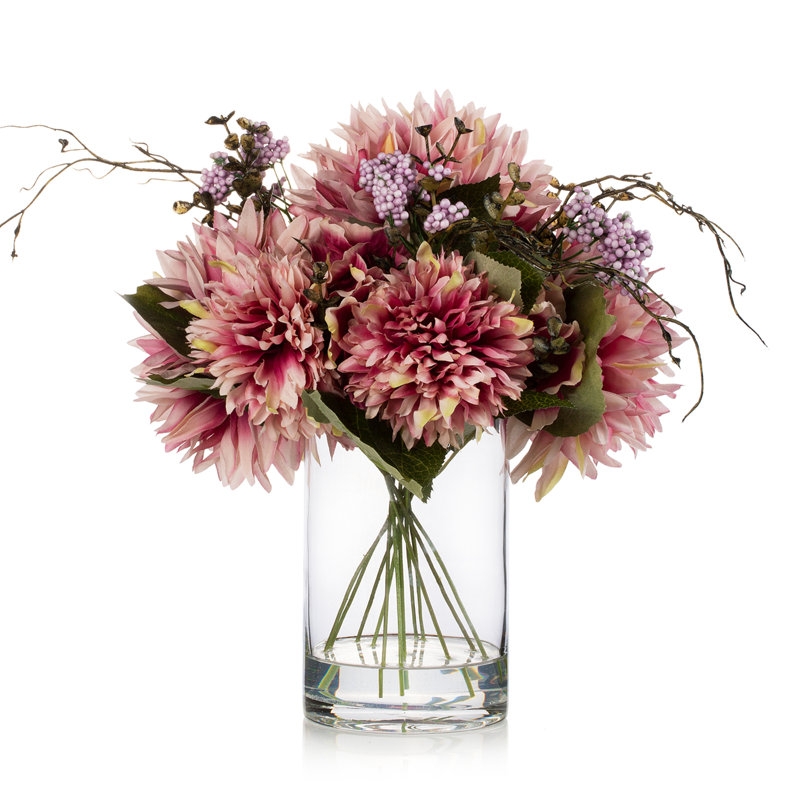 Silk Dahlia Arrangement in Vase RESTOCK  Jul 14, 2024. - Image 0