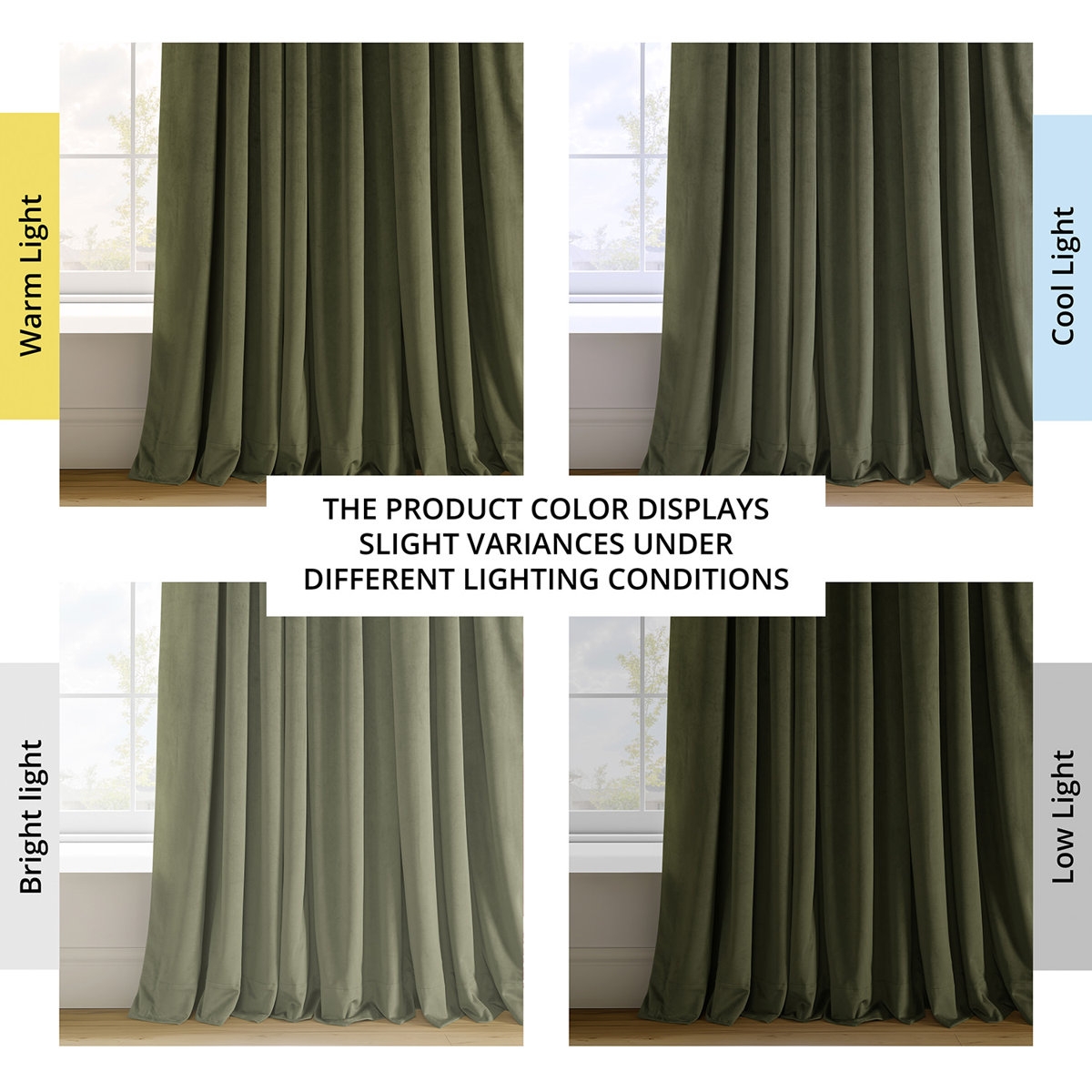 Olivia Signature Thermal Lined 100% Blackout Velvet Curtains for Bedroom & Living Room Curtains Single Panel drapes (1 Panel) - Image 1