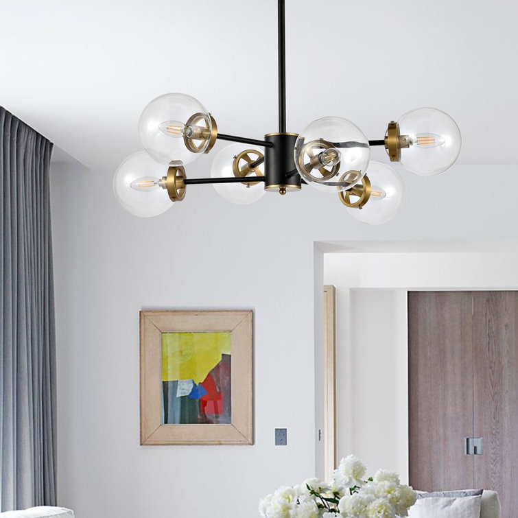 Dilley 6 - Light Sputnik Modern Linear Chandelier - Image 2