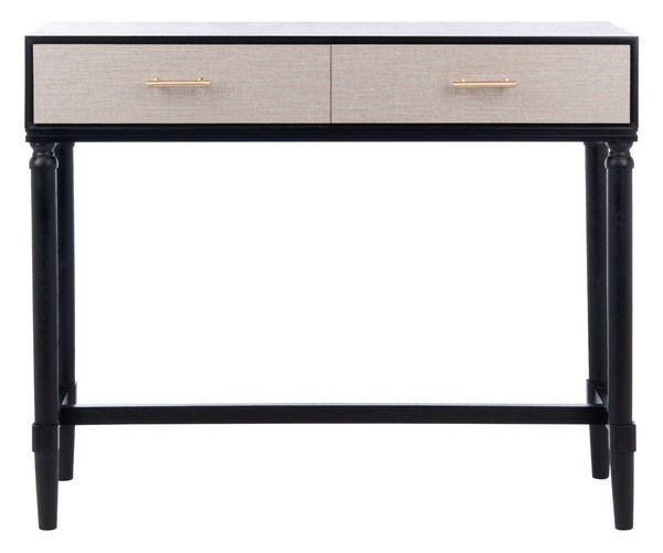 Estella 2 Drawer Console Table - Black - Safavieh - Image 0