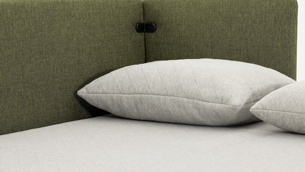 Shift Sleeper Sofa - Moss Green - Performance Basketweave - Image 3