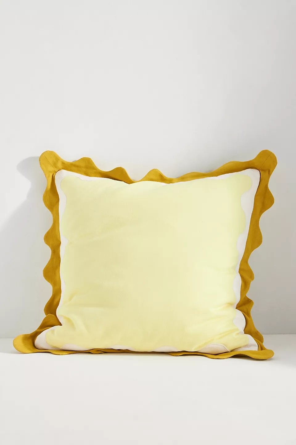 Maeve Scallop Pillow, Ochre - Image 0