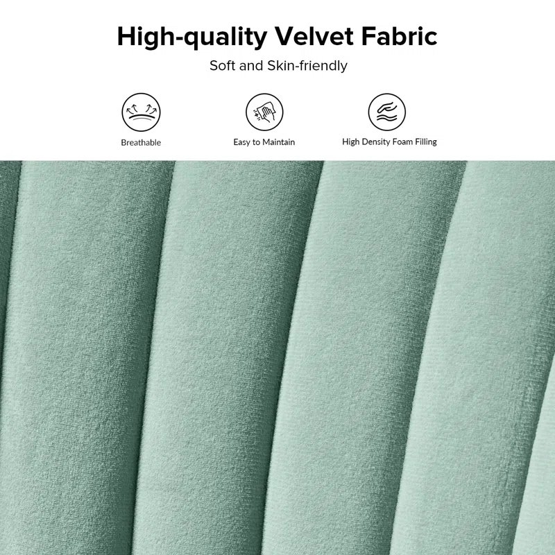 Euclid Upholstered Accent Chair with Metal Legs - Image 2