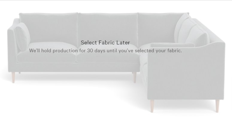 Caitlin Corner Sectional Sofa | 109"W x 37"D | Decide Later fabric | Oiled Walnut Tapered Round Wood Leg | 2 Cushions | Down Alternative Fill - Image 0