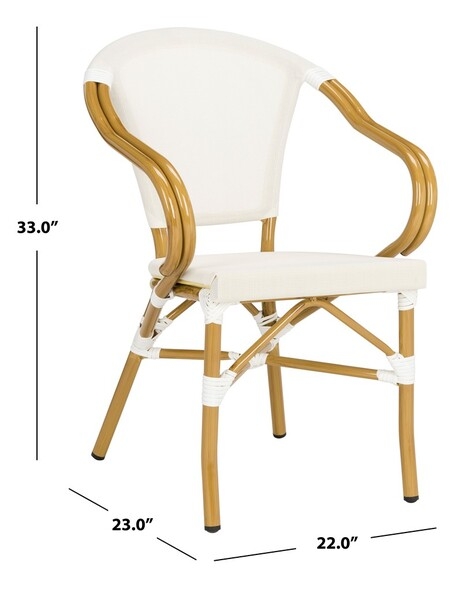 Karine Stacking Arm Chair - Beige - Safavieh - Image 2