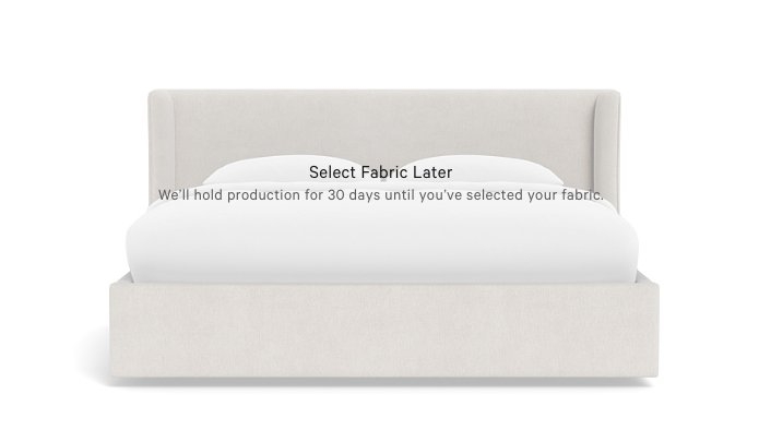 Graham Upholstered Bed with Storage Option, 45" Headbaord - Buy Now, Decide Later Fabric - Image 0