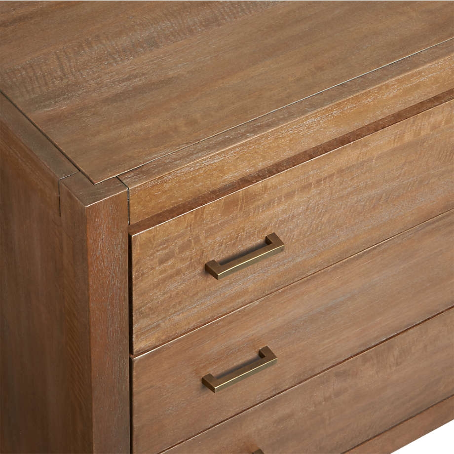 Dawson Light Brown Wood 6-Drawer Dresser - Image 3