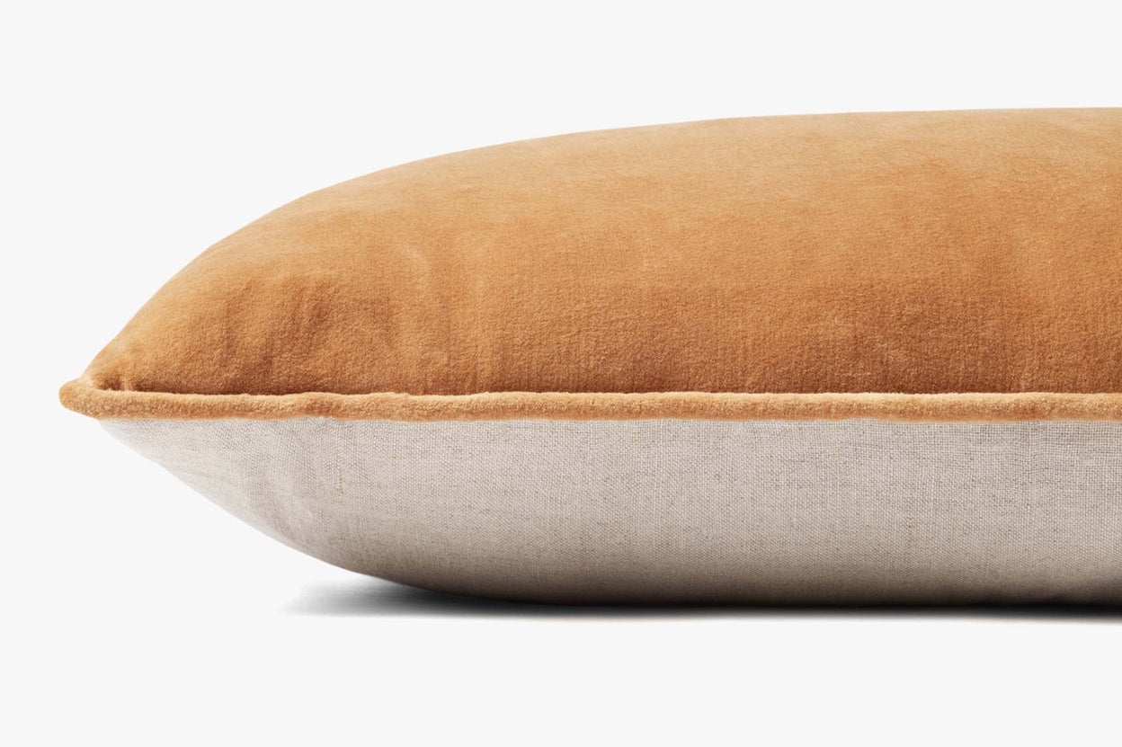 Magnolia Home by Joanna Gaines x Loloi Pillows Spice / Natural 13" x 35" Cover w/Poly - Image 2