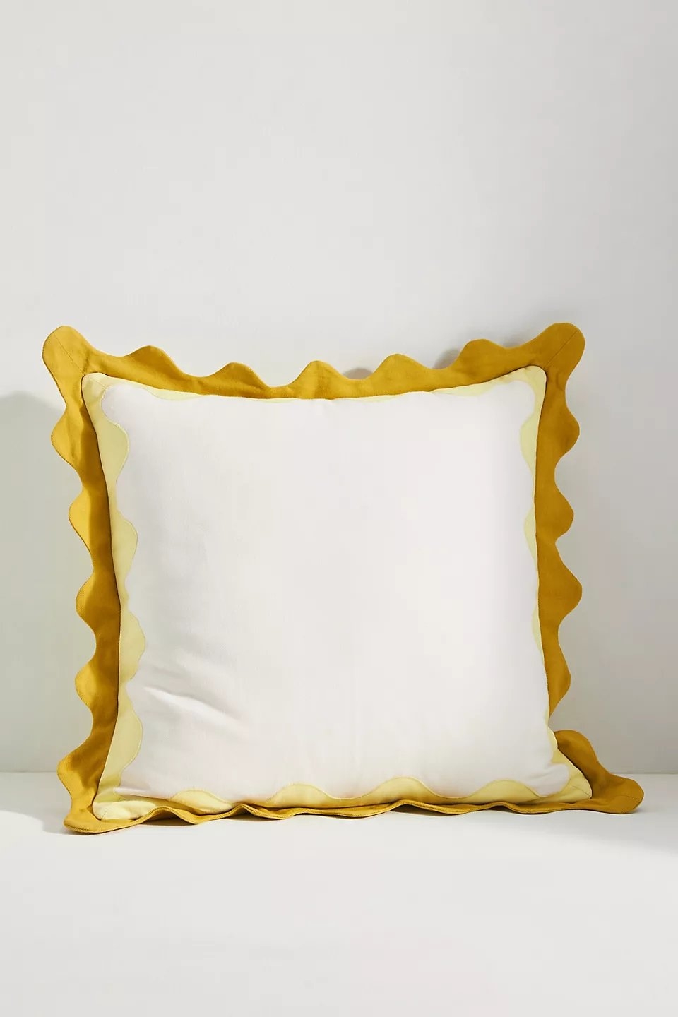 Maeve Scallop Pillow, Ochre - Image 1
