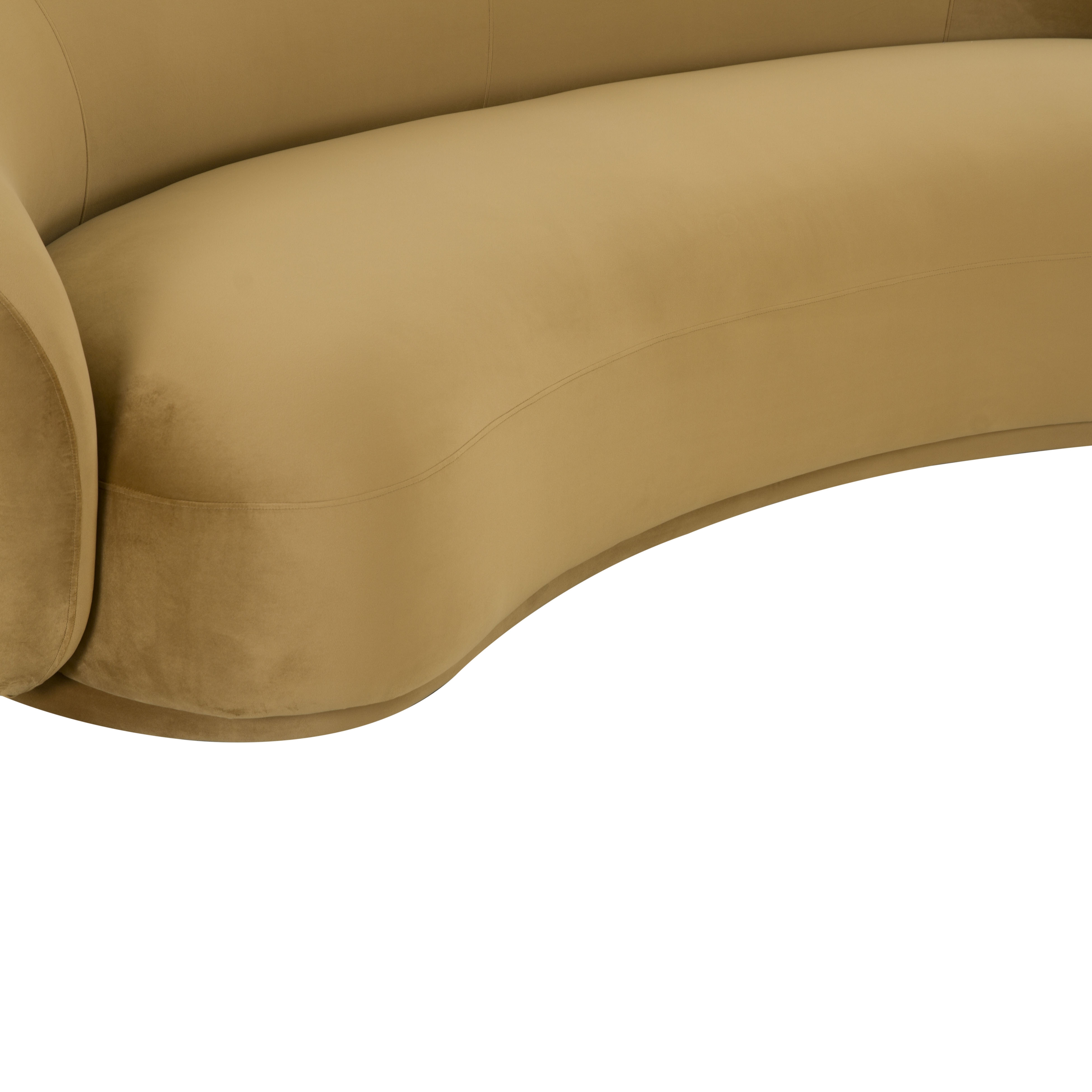 Kendall Cognac Velvet Sofa - Image 4