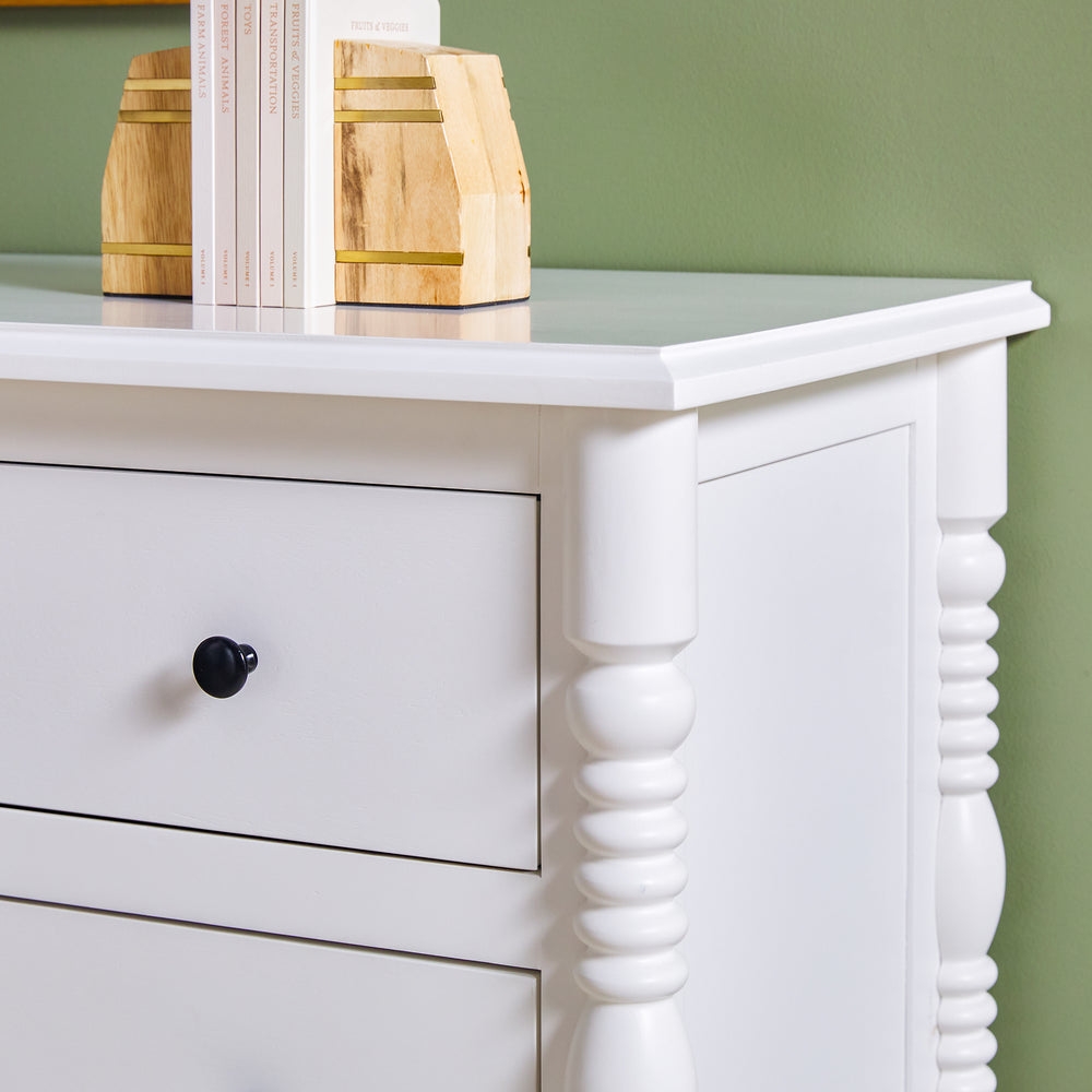 Traditional Vivienne 6-Drawer Easy Assembly Solid Wood Dresser - Image 3