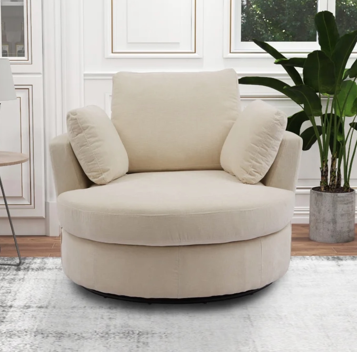 Dahlonega 42" Wide Swivel Barrel Chair - Image 0