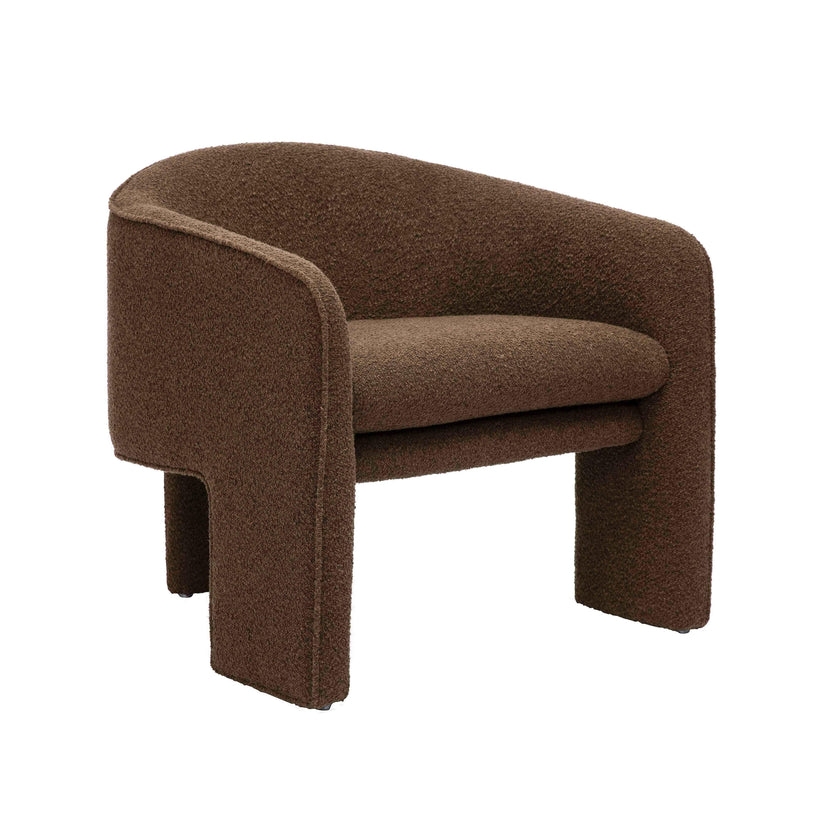 Marla Chocolate Brown Boucle Accent Chair - Image 0