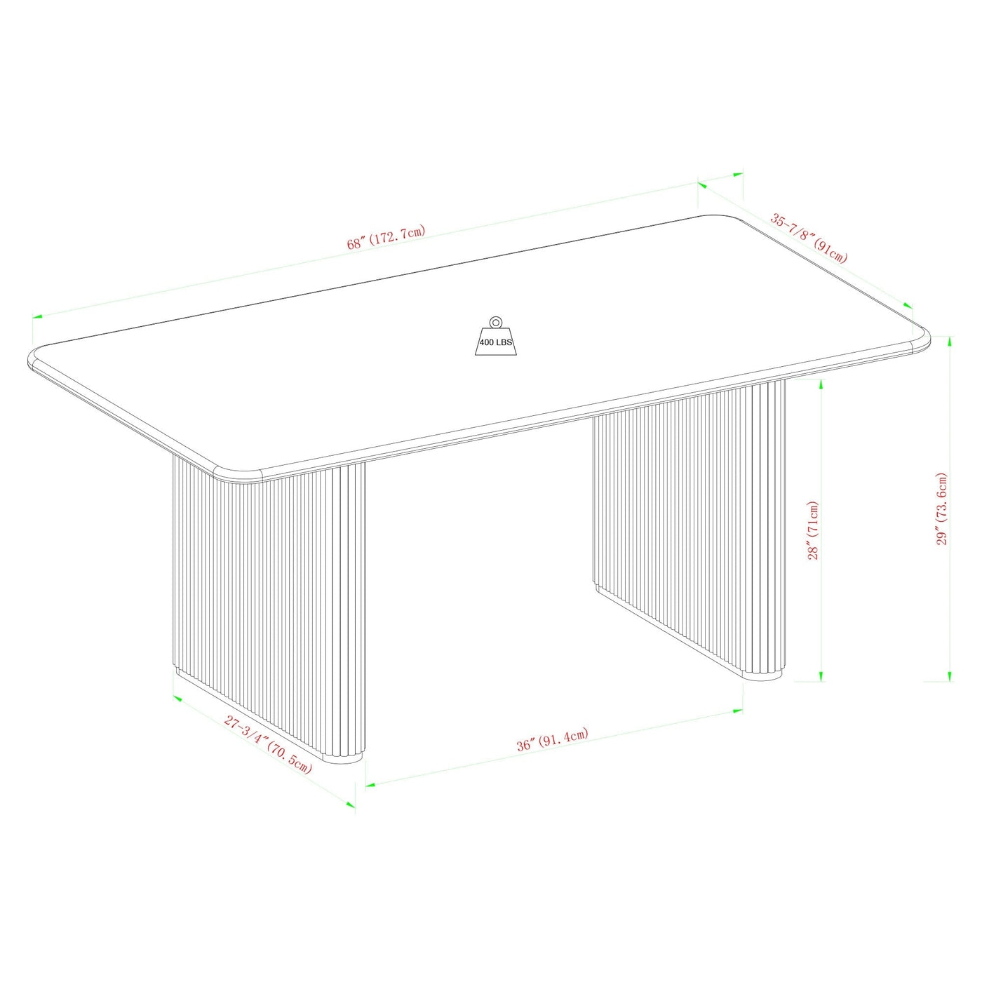 Reema Heath Scandinavian Dining Table and Desk - Image 4