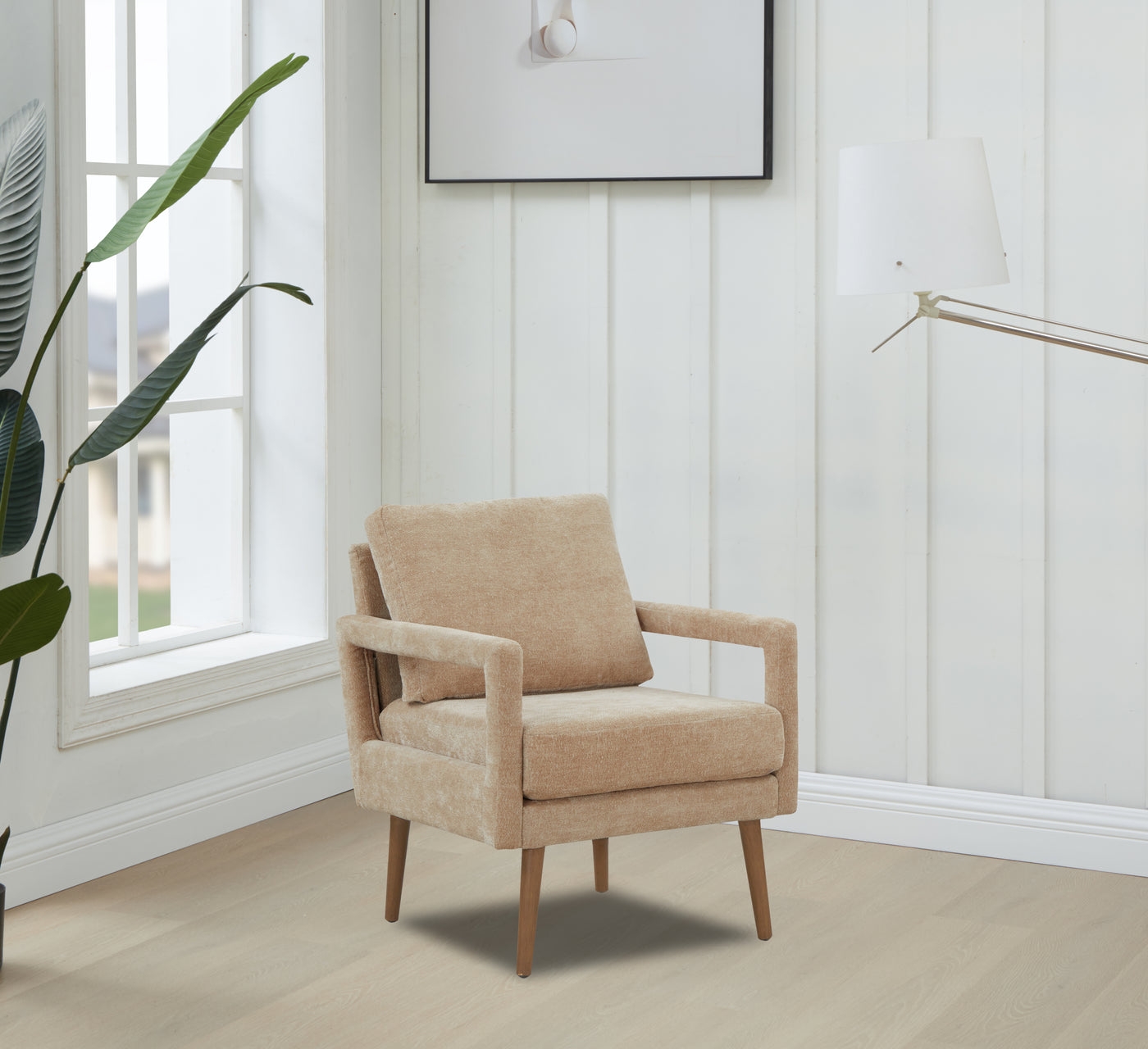Contour & Co. | Mid-Century Chenille Accent Chair - Image 2