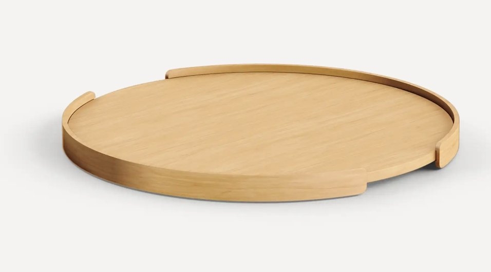 Burrow Round Tray, Leg Finish: WalnutLegs - Image 1