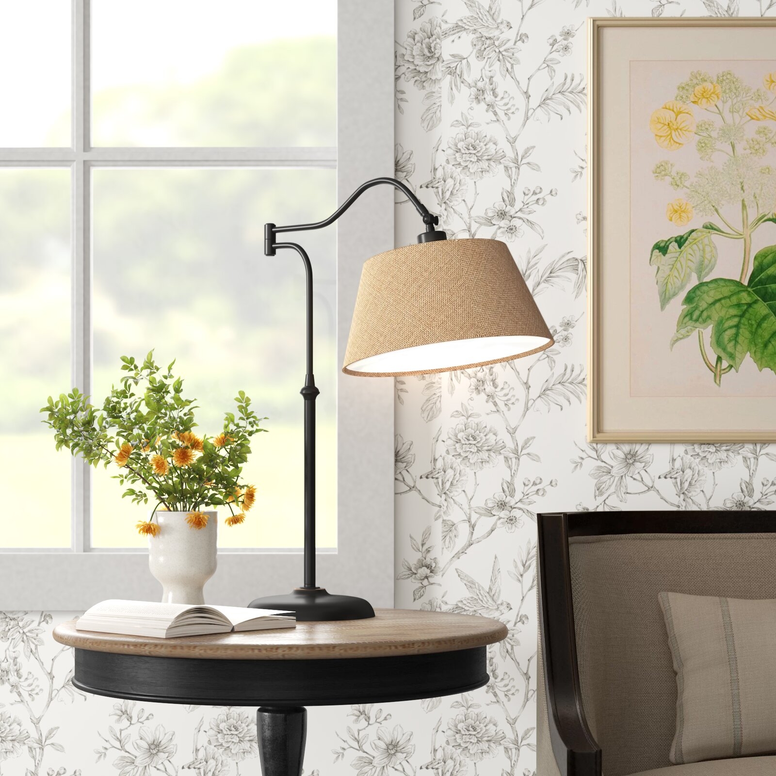 Theodora 27" Arched Table Lamp - Image 1