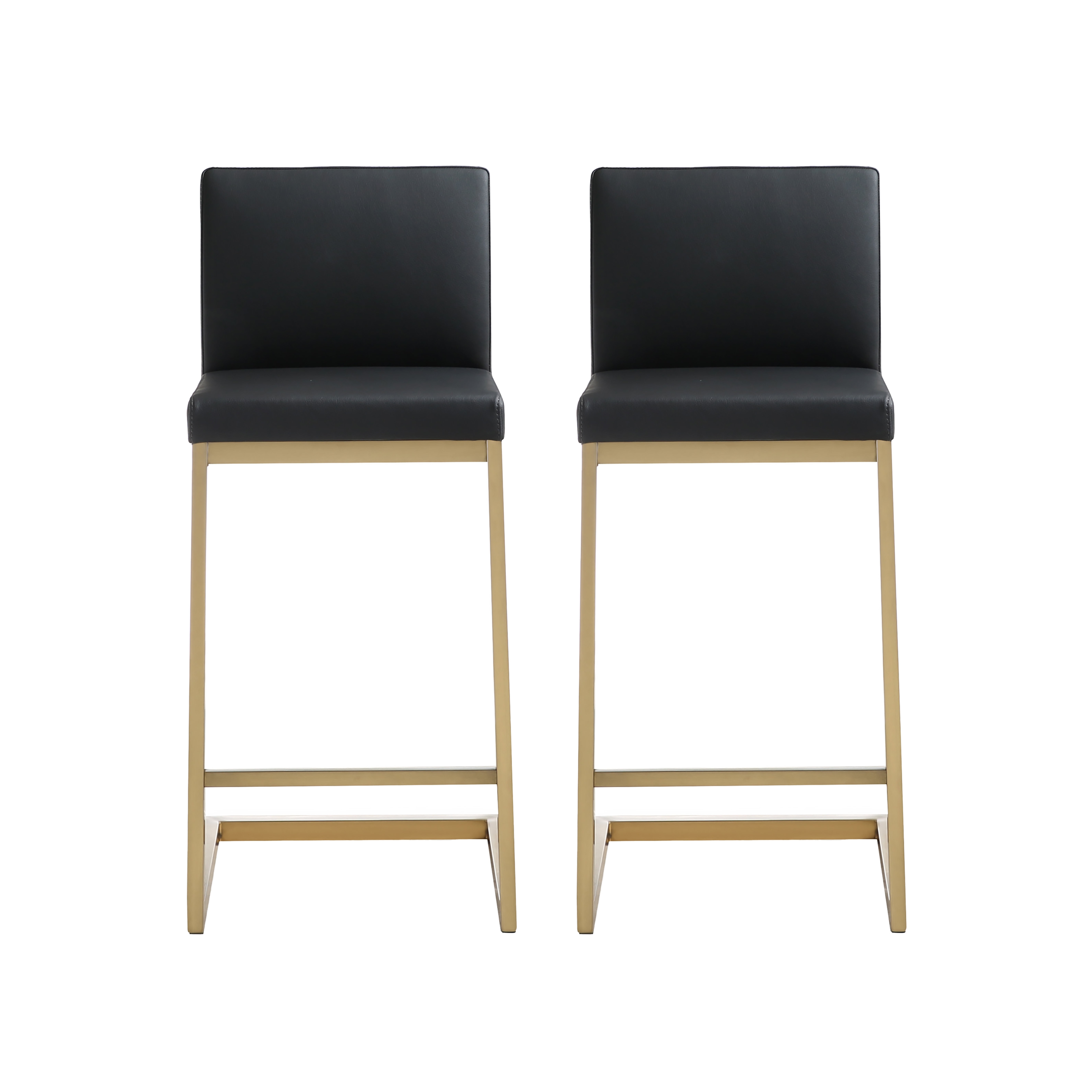 Parma Black Gold Steel Counter Stool (Set of 2) - Image 4