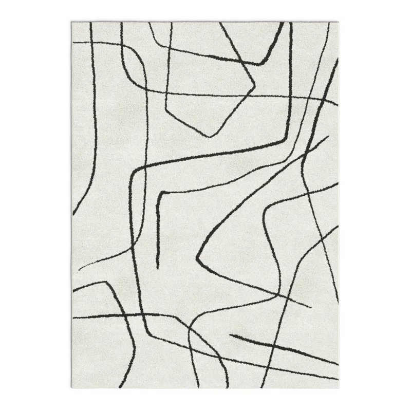 Elkhorn Abstract Charcoal/White Area Rug - Image 5