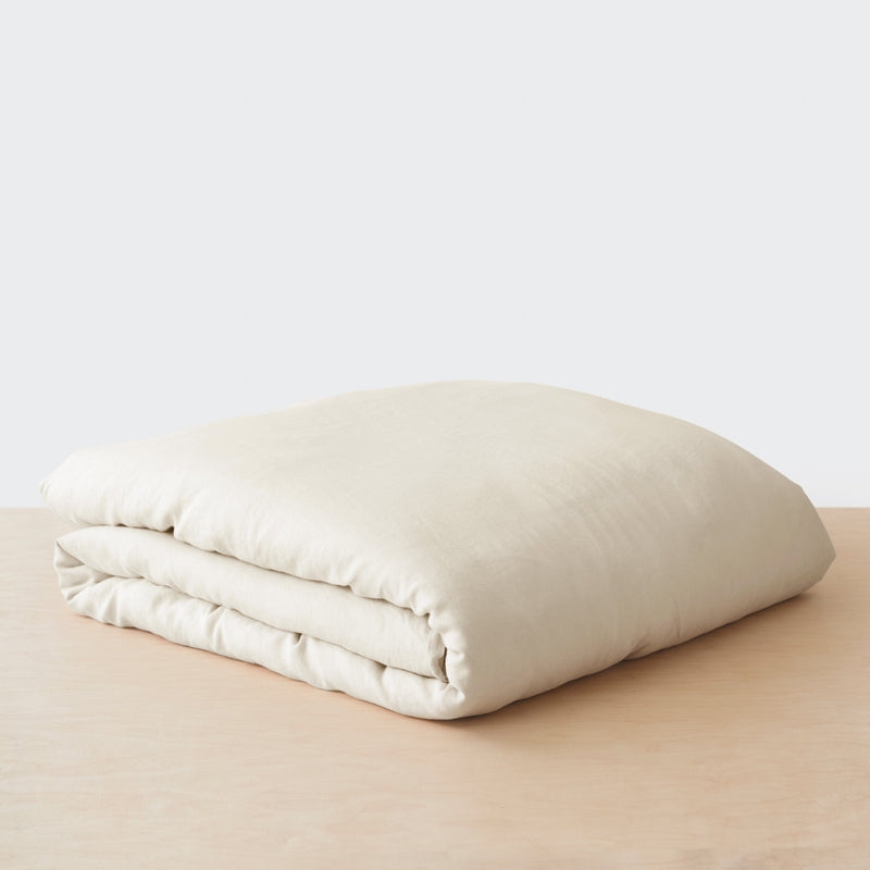 The Citizenry Stonewashed Linen Duvet Cover | Full/Queen | Duvet + Sham Set | Ivory - Image 1