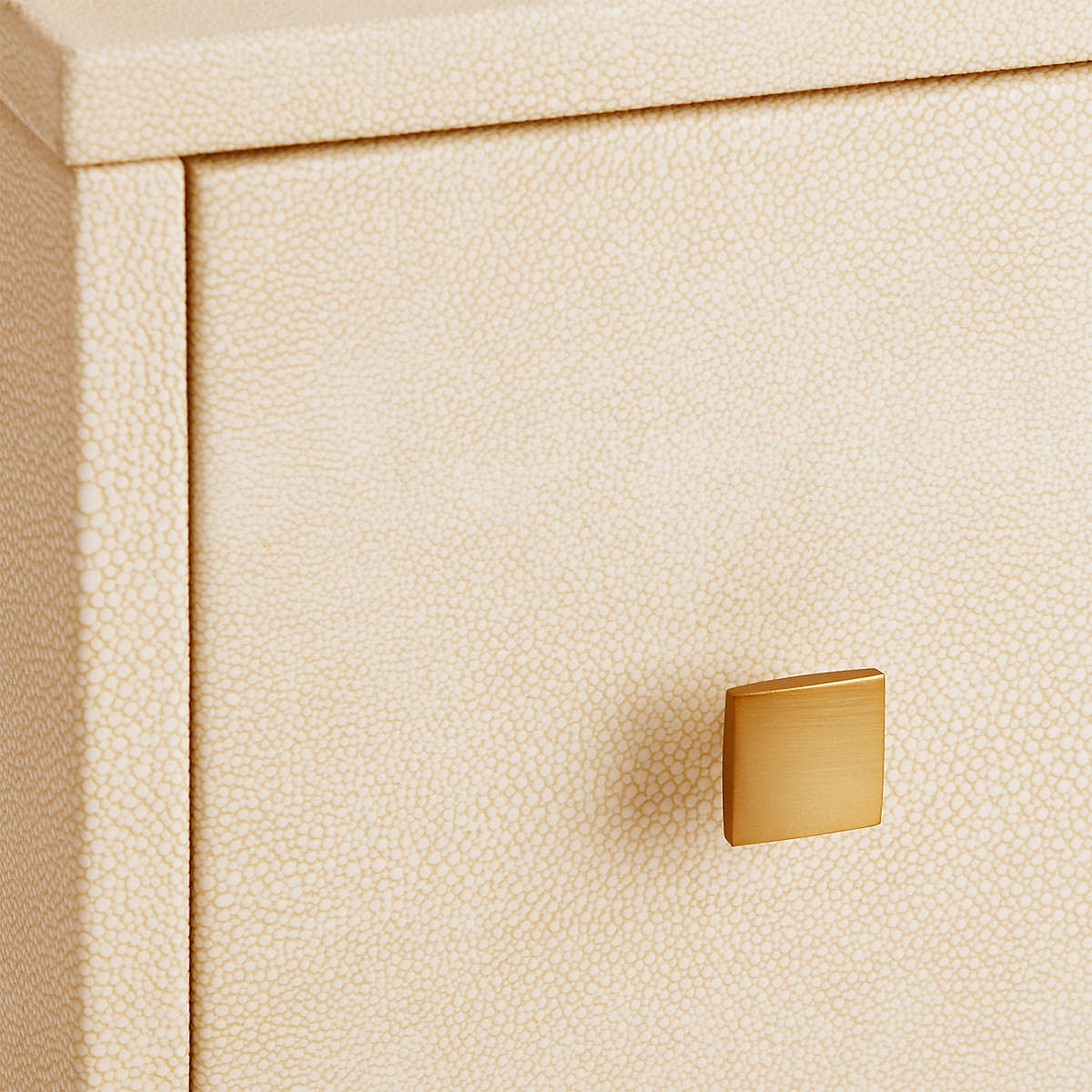 Ivory Shagreen Embossed Low Dresser - Image 1