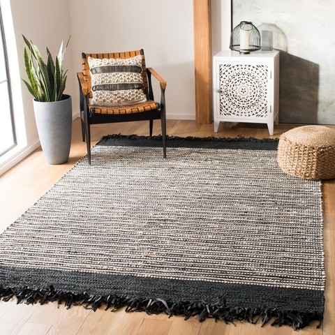 Arlo Home Hand Woven Area Rug, VTL373G, Black/Multi,  8' X 10' - Image 4