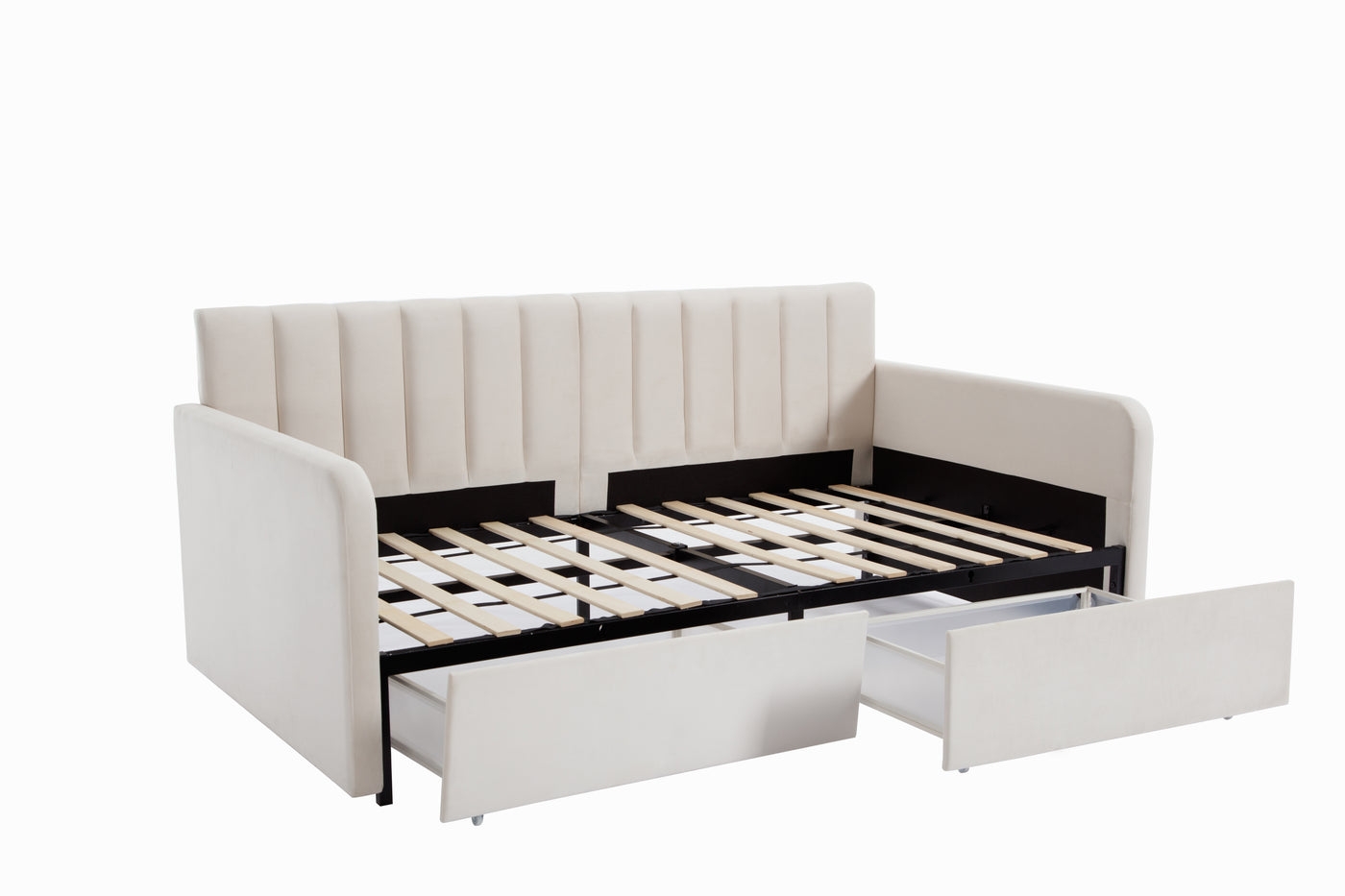Contour & Co. | Velvet Upholstered Daybed with Storage - Image 2