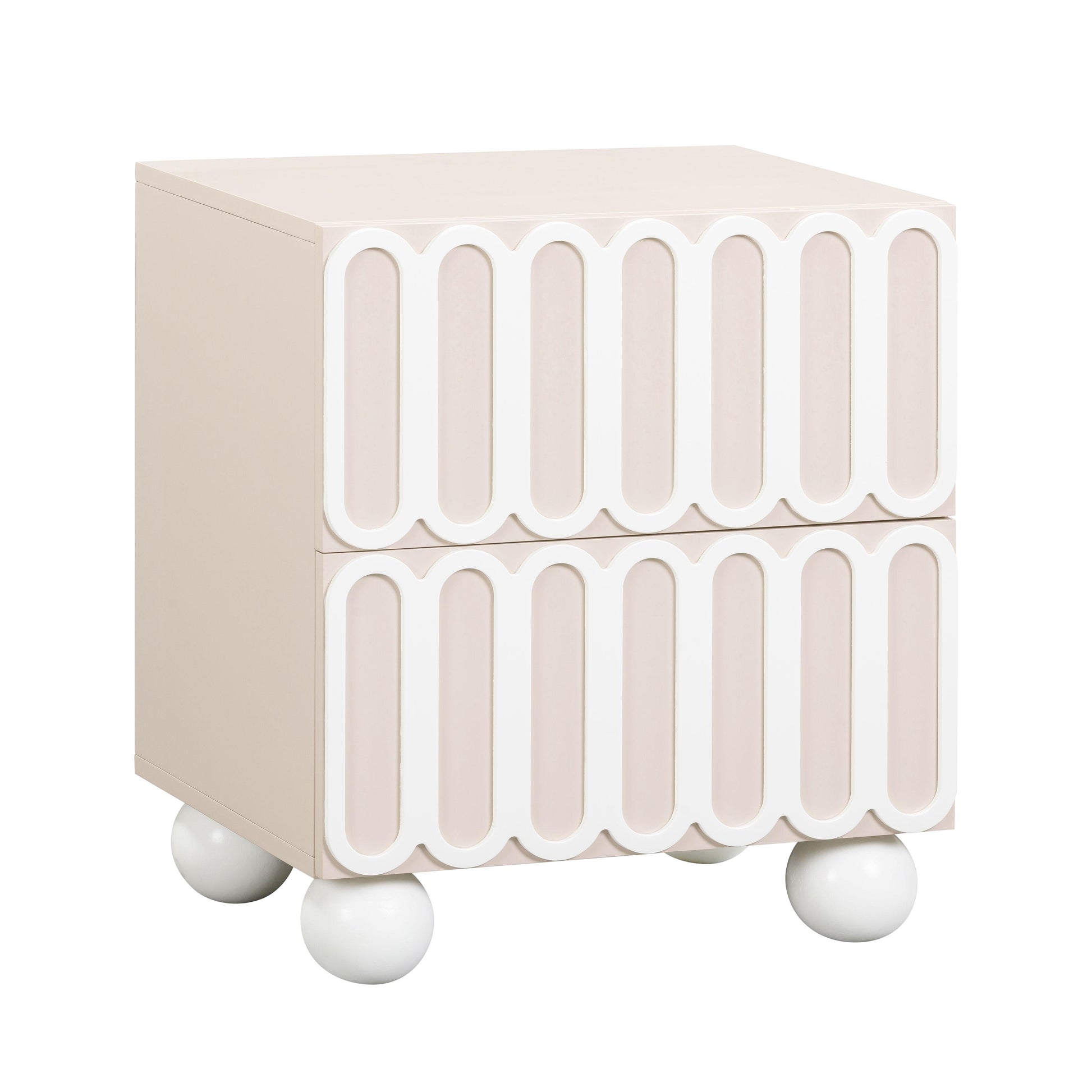 Tori Motif Taupe Nightstand - Image 0