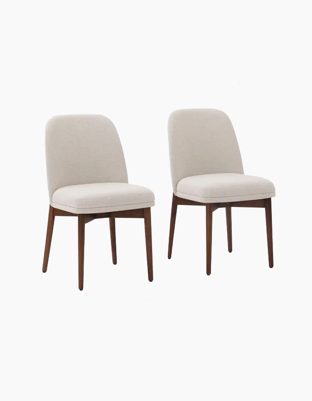 Burrow Alto Dining Chairs (Set of 2), Leg Finish: WalnutLegs - Image 0