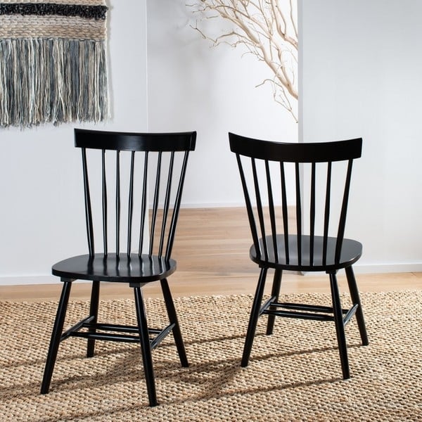 Parker 17''H Spindle Dining Chair (Set Of 2) - Black - Safavieh - Image 1