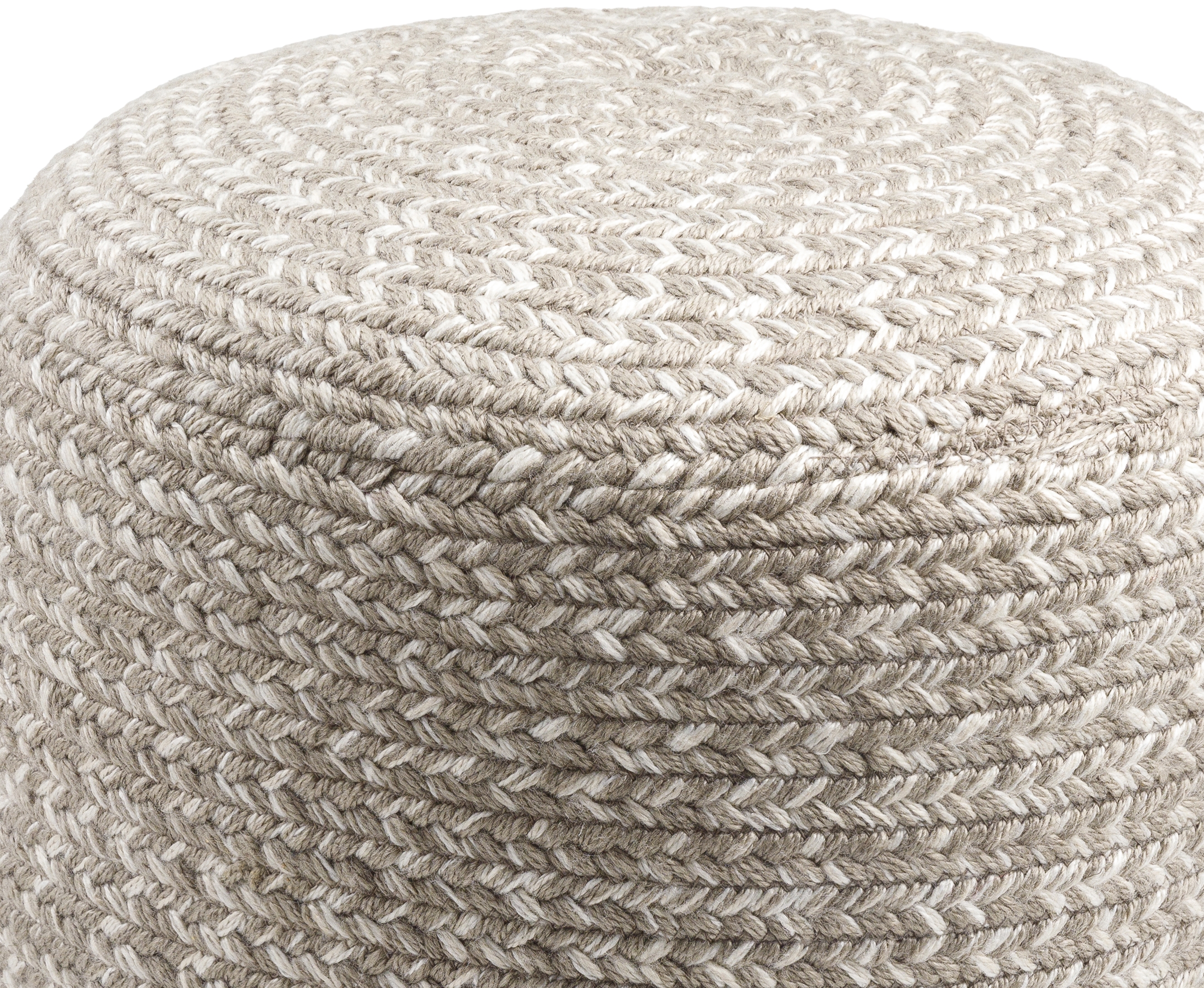 Livabliss Entwined Hand Woven Pouf - Image 2