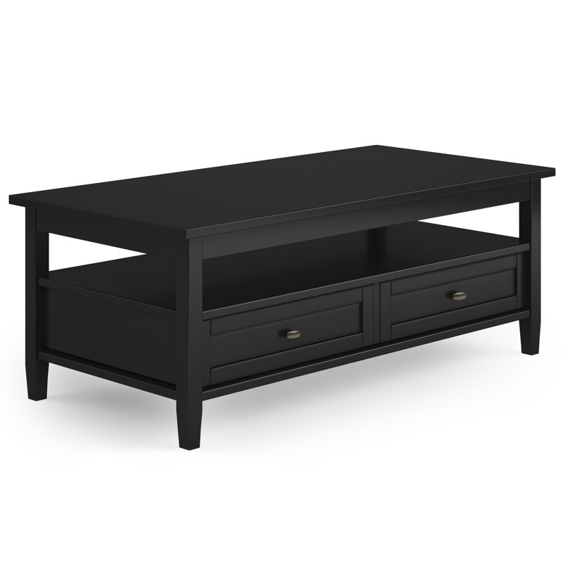Oyama Solid Wood Coffee Table with Storage - Image 1