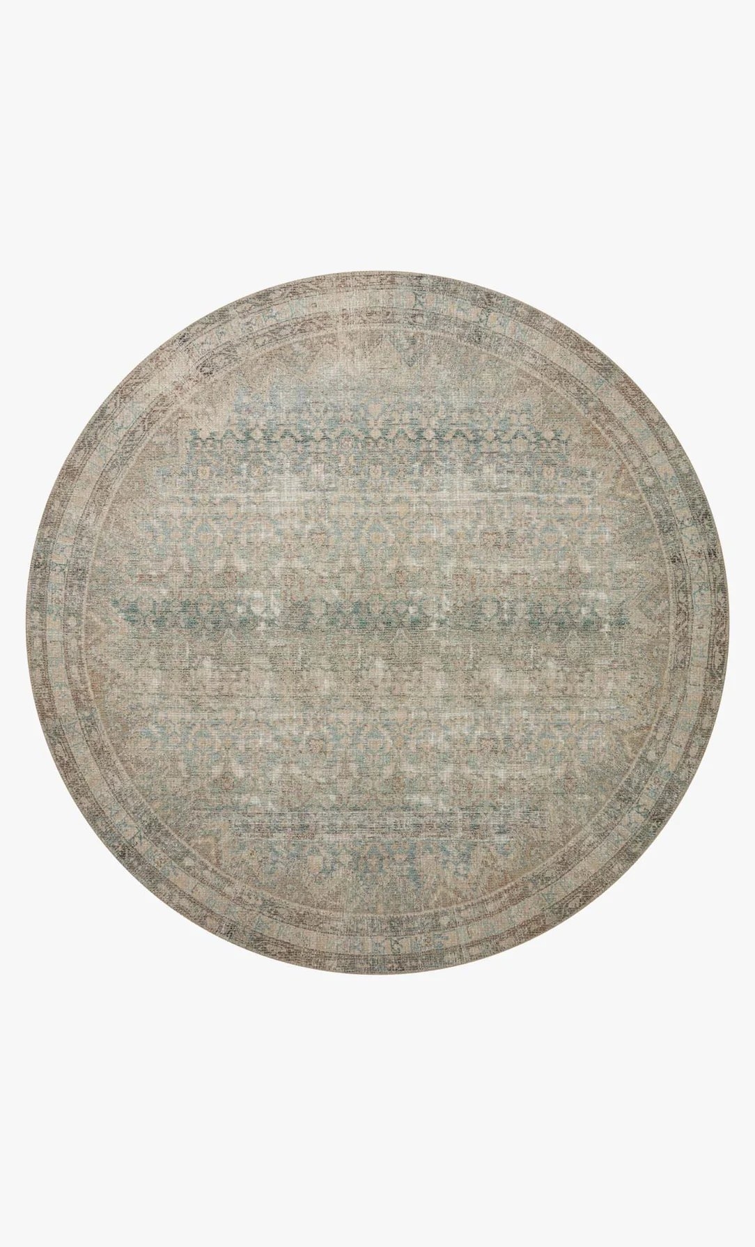AUB-03 Jade / Natural 7'-6" x 7'-6" Round - Image 0