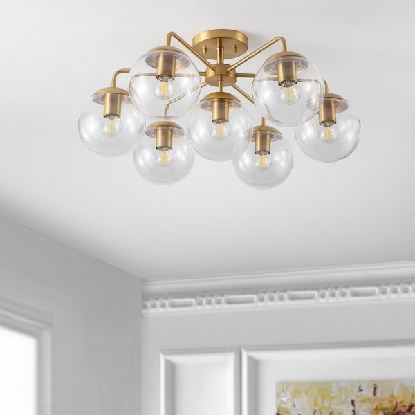 Camdyn 7Lt 25" Flush Mount - Brass - Image 4